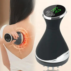 Вібраційний масажер KACHEEG з інфрачервоним підігрівом і червоним світлом для живота, шиї та плечей