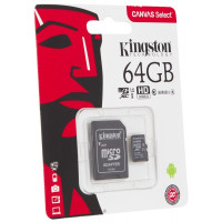 Карта пам'яті microSD Kingston Class 10 UHS-I 64 ГБ