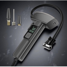 Портативний автомобільний компресор з LED-дисплеєм SW-201, акумулятором 4000 мА·год