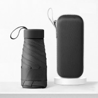 Компактний кишеньковий парасолька у м'якому футлярі-капсулі, мінізонт 15 см, складаній ручній парасольці від дощу та сонця