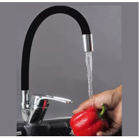 Змішувач для кухні гнучкий чорний Rubineta Flexy 33 BK AND HA-181