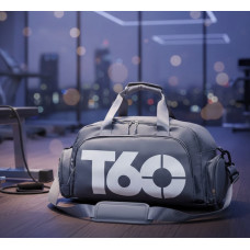 Спортивная сумка-рюкзак T60 из полиэстера на 35 литров для тренировок и путешествий, серого цвета