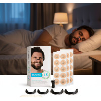 Магнитный носовой расширитель Nasal Dilator от храпа силиконовый черный 15 пар