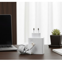 Блок питания сетевой 120W QC 3.0 USB Type A кабель в комплекте быстрая зарядка