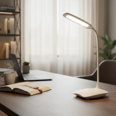 Аккумуляторная светодиодная настольная лампа SST-801 с сенсорной кнопкой Белая