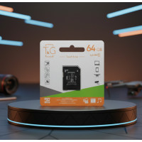 Карта памяти MicroSDXC 64GB UHS-I Class 10 T&G с адаптером SD для смартфонов, планшетов и камер