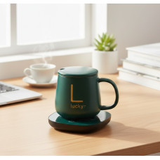 Умная кружка с подогревом 400 мл на платформе, подарочная упаковка