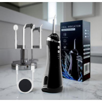 Портативный ирригатор A6s с аккумулятором, USB зарядкой и четырьмя сменными насадками для чистки зубов