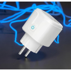 Смарт Wi-Fi розетка Tuya 20А с таймером и счетчиком электроэнергии, 4400 Вт