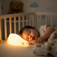 Силиконовый ночник Утка с сенсорным управлением, аккумуляторный, таймер 30 минут