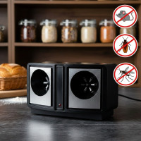 Ультразвуковой электронный отпугиватель грызунов (крыс, мышей) и насекомых Dual Sonic Pest Repeller М+