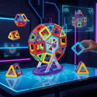 Детский магнитный конструктор - головоломка Mag Block MG - 36 Разноцветный 36 деталей