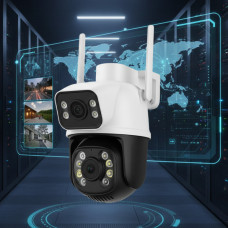 Уличная Wi-Fi камера видеонаблюдения A8BQ с LED подсветкой, датчиком движения и поворотным механизмом, 6 Мп