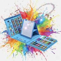 Набор для рисования в чемоданчике 208 предметов Super Mega Art Set  Художественный набор для творчества