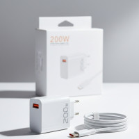 Быстрозаряжающий USB адаптер кабель USB TypeC 200W поддержка PD USB смартфон планшет ноутбук