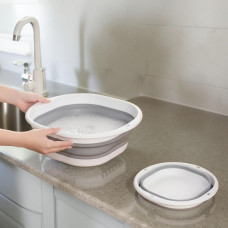 Складной силиконовый таз 10 л для стирки, кемпинга и кухни