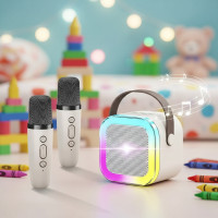 Портативная беспроводная Bluetooth-колонка для караоке с беспроводной микрофоном и сабвуфером