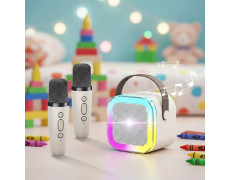 Портативна бездротова Bluetooth-колонка для караоке з бездротовим мікрофоном і сабвуфером