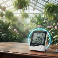 Цифровой термометр часы гигрометр LCD 3 в 1 1, борометр, термометр в комнату