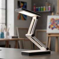 Настольная светодиоднаят лампа трансформер на аккумуляторе Yiteng YT-666 24 LED Бело-черная