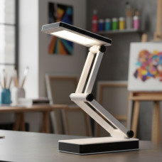 Настольная светодиоднаят лампа трансформер на аккумуляторе Yiteng YT-666 24 LED Бело-черная