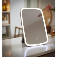 Настольное зеркало для макияжа с LED подсветкой и сенсорным выключателем на аккумуляторе