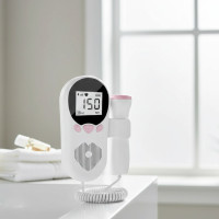 Портативный фетальный допплер XL1311 детектор сердцебиения плода 3 МГц батарейки розовый