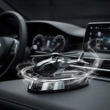 Ароматизатор в виде вертолета с солнечной панелью, многоразовый, черный, гардения