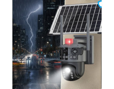 Уличная поворотная IP-камера 4G PT 360° 12 Мп с солнечной панелью 600 Вт
