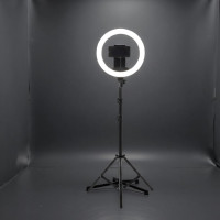 Кольцевая свеодидодная лампа со штативом AL-33 (с пультом), 33 см