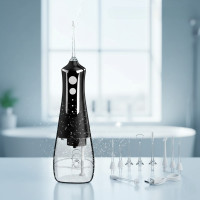 Портативный ирригатор для полости рта L10 с 5 насадками 300 мл черный