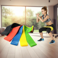 Набор лент-эспандеров резинок для фитнеса BodBands 5 шт, Фитнесс резинки для фитнеса и занятий спортом эспанде